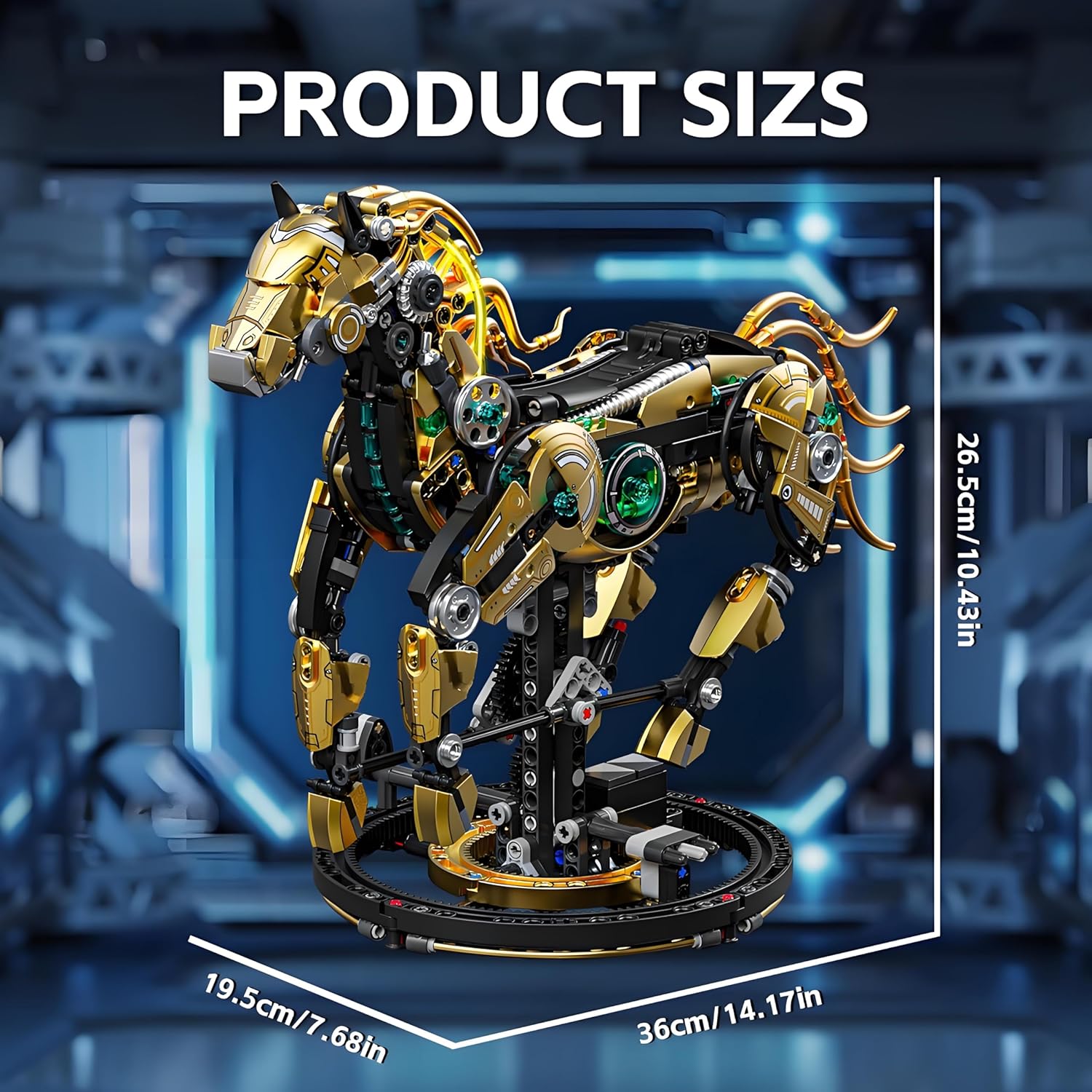 Mechanical Horse Building Block Set Build & Pose with Movable Legs – Engaging DIY Model Kit for Kids and Teens