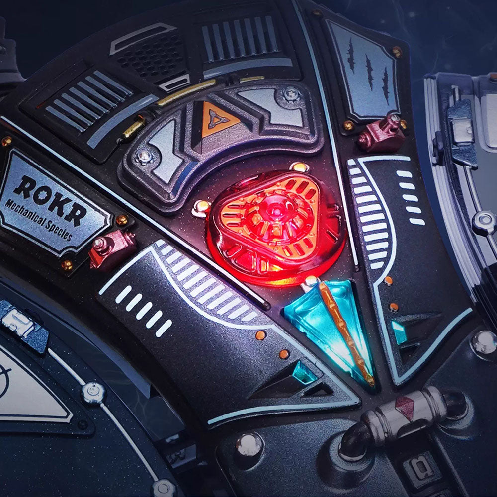 Creative Electric Swimming Manta Ray Metal Assembly Model with Cool Lighting(Building Block Toy for Men and Boys)