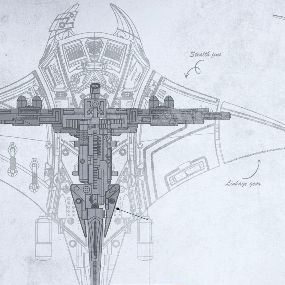 Creative Electric Swimming Manta Ray Metal Assembly Model with Cool Lighting(Building Block Toy for Men and Boys)