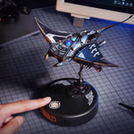 Creative Electric Swimming Manta Ray Metal Assembly Model with Cool Lighting(Building Block Toy for Men and Boys)