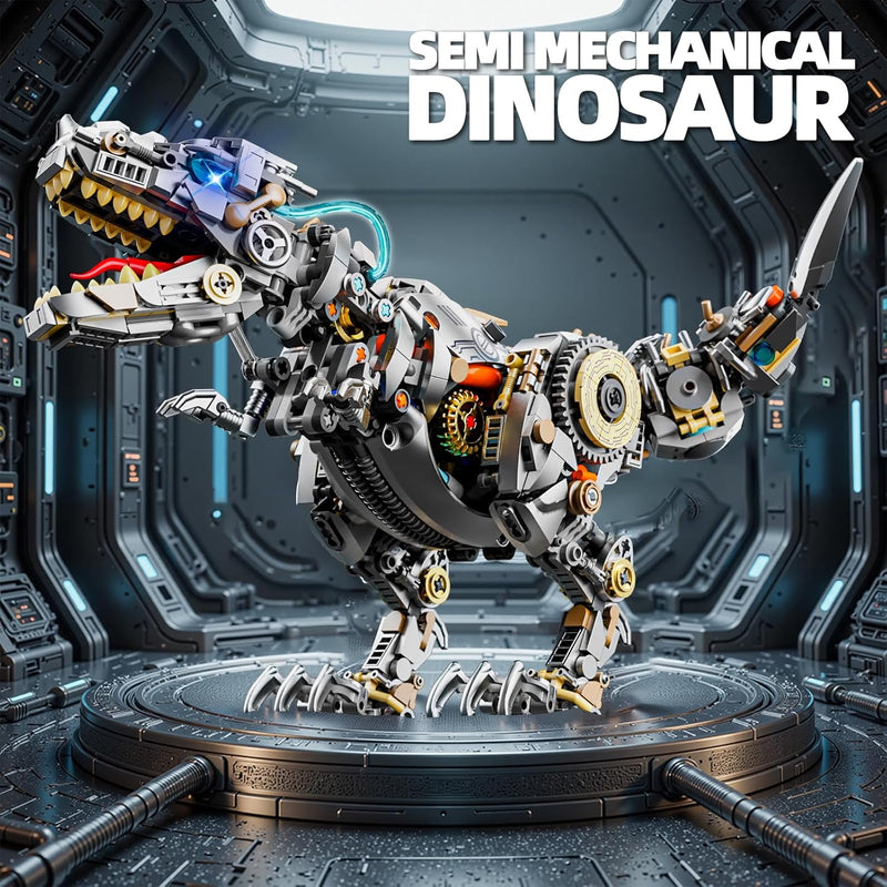 Mechanical Tyrannosaurus Building Blocks Set,T Rex Model Home Decor Gift for Adults Teens Kids Boys（1268PCS）