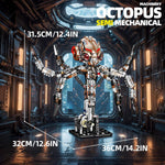 Mechanical Octopus Building Block Set – DIY Steampunk Robot Model with Movable Tentacles, STEM Engineering Kit for Adults & Kids, Unique Gift for Collectors