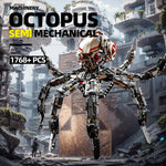Mechanical Octopus Building Block Set – DIY Steampunk Robot Model with Movable Tentacles, STEM Engineering Kit for Adults & Kids, Unique Gift for Collectors