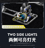 Creative luminous mechanical whale animal model, educational assembly building block toy (compatible with Lego)