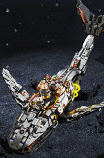 Creative luminous mechanical whale animal model, educational assembly building block toy (compatible with Lego)