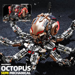 Mechanical Octopus Building Block Set – DIY Steampunk Robot Model with Movable Tentacles, STEM Engineering Kit for Adults & Kids, Unique Gift for Collectors