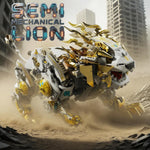 Mechanical Lion Building Block Toy Set Futuristic Mechanical Beast Model with Movable Parts & Gears Premium Mechanical Building Kit with Display Stand, Ideal Gift for Boys & Adults