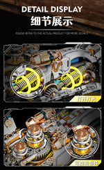 Creative luminous mechanical whale animal model, educational assembly building block toy (compatible with Lego)